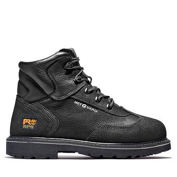 Timberland Férfi PRO Met Guard 6" Steel Toe Munkavédelmi Bakancs Fekete